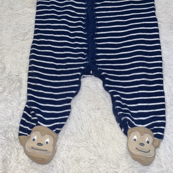 2 for $10) carters monkey footie/ sleeper 🙈 - Picture 2 of 6